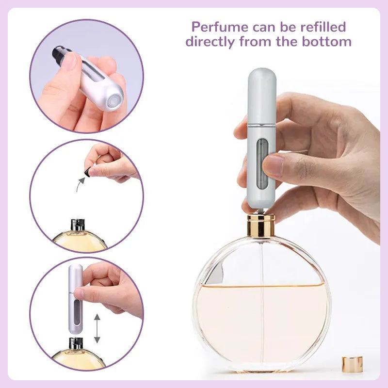 5/8ml Perfume Spray Bottle Mini Portable Refillable Aluminum Atomizer Bottle Container Perfume Refill Travel Cosmetic Tool